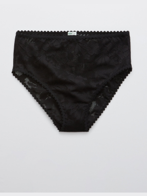 Aerie Cheetah Lace High Waisted Bikini Underwear