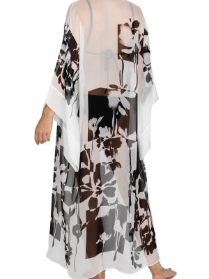 Printed Silk Chiffon Kimono