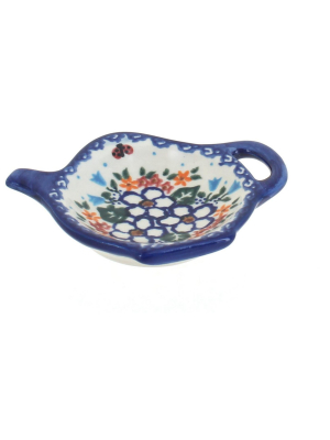 Blue Rose Polish Pottery Scarlett Tea Bag Holder