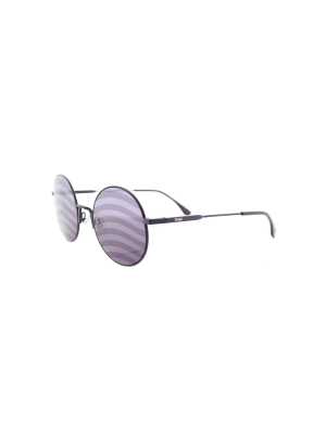 Fendi Waves Ff 0248 B3v Womens Round Sunglasses Violet 53mm