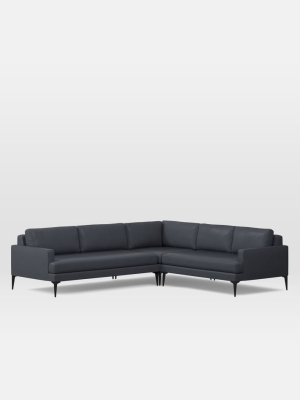 Andes Leather 3-piece Sectional