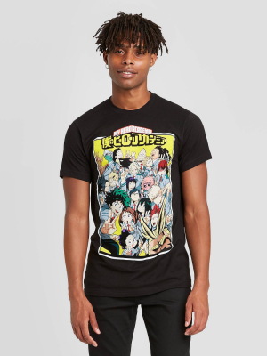 Men's My Hero Academia Short Sleeve Graphic T-shirt - Black