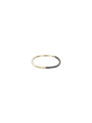 Thin Black & Gold Round Ring