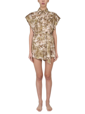 Zimmermann Brighton Cuffed Playsuit