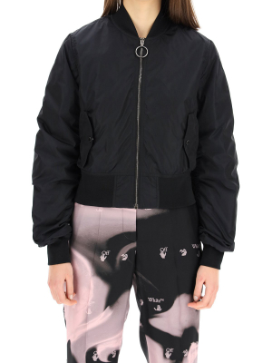 Off-white Cropped Bomber Jacket