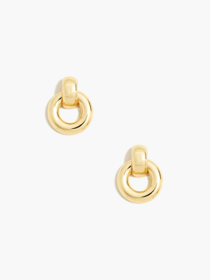 Gold Door Knocker Earrings