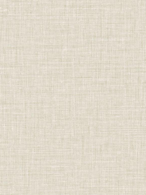 Easy Linen Wallpaper In Alabaster From The Texture Gallery Collection By Seabrook Wallcoverings