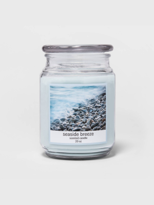 20oz Lidded Glass Jar Seaside Breeze Candle