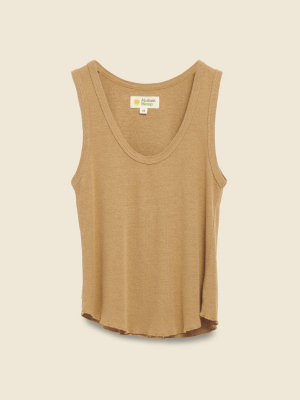 Hemp Rib Tank - Tan Earth