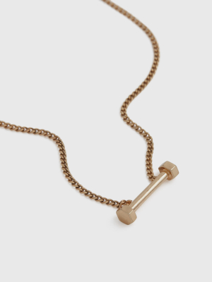 Hexbar Gold-tone Pendant Necklace Hexbar Gold-tone Pendant Necklace