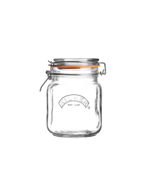 Kilner 34oz Clip Top Square Jar