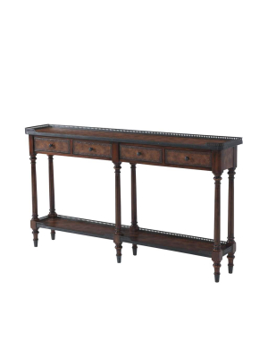 The Louis Xvi Leather Console Table