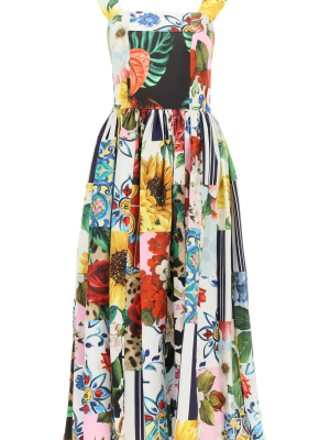 Dolce & Gabbana Patchwork Print Midi Dress