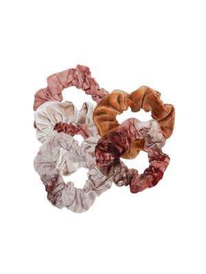 Rust Tie Dye Scrunchies 5-pack