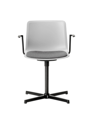 Pato Armchair - Swivel X-base, Seat Upholstered