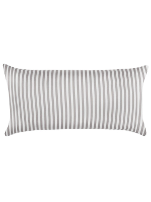 The Grey Striped Throw Pillow