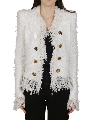 Balmain Tweed Fringed Jacket