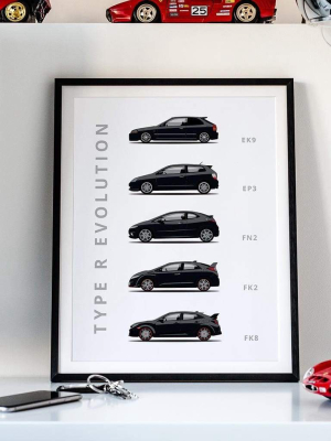 Honda Civic Type-r Car Poster