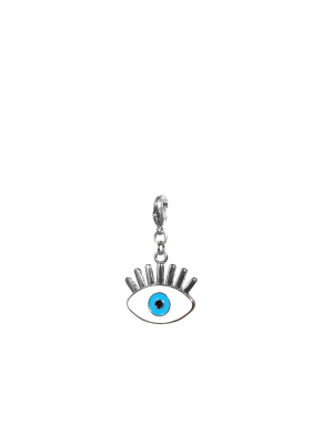 Enamel Evil Eyelash Clasp Charm