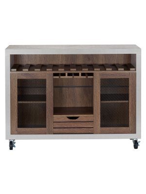 Iohomes Willis Industrial Dining Buffet Distressed Walnut - Homes: Inside + Out