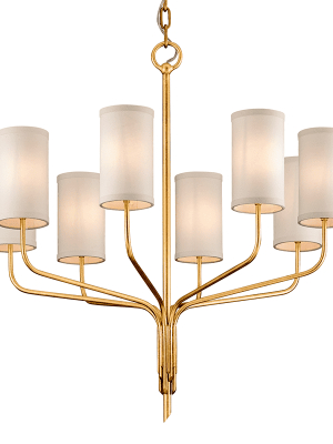 Juniper 8lt Chandelier Gold Leaf