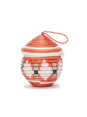 Handwoven Baskets By Blu Orange Easter Egg Shaped Ornament