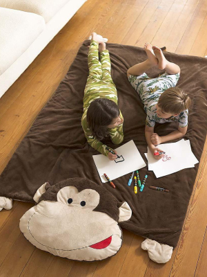 Hearthsong - Kids Super Soft Jumbo Monkey Snuggle Nap Mat