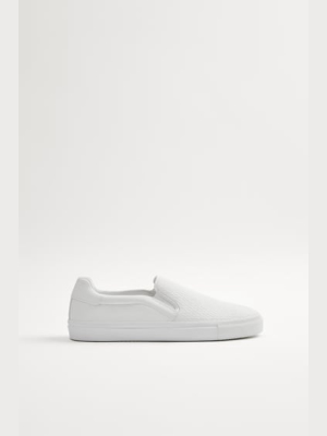 Topstitched Slip On Sneakers