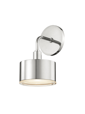 Nora 1 Light Wall Sconce - Polished Nickel