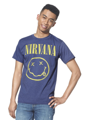 Men's Nirvana Short Sleeve Graphic T-shirt - Denim Heather