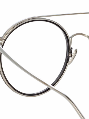 Corey Oval Optical Frame In White Gold