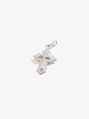 Floral Cross Charm