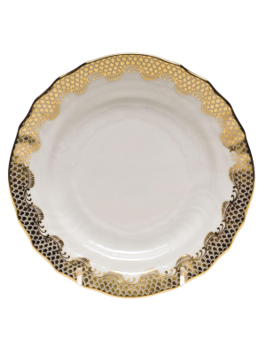 Fish Scale Bread & Butter Plate, Gold