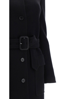 Saint Laurent Belted Long Jacket