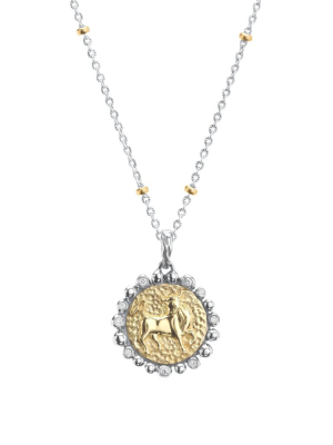 Taurus Zodiac Necklace With Diamonds