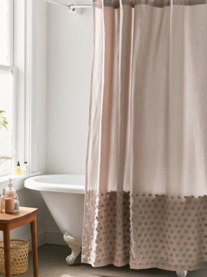 Tufted Dot Shower Curtain