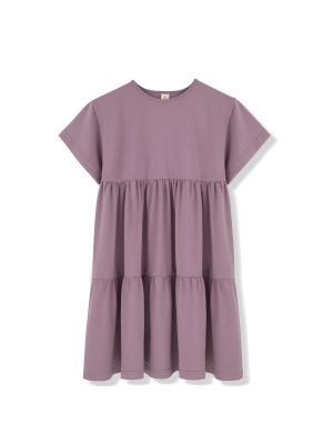 Kids On The Moon Cascade Dress - Foggy Day