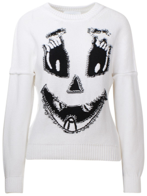 Moschino Graphic Intarsia Crewneck Jumper