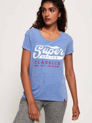 Classic Logo Broderie Slim Boyfriend T-shirt