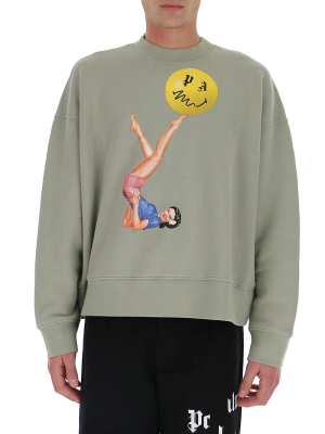 Palm Angels Juggler Pin Up Sweatshirt