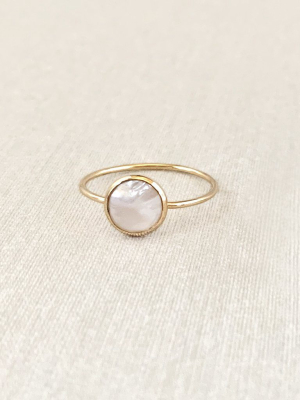 Deep Pearl Recycled Gold Ring