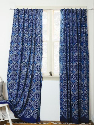 Greece Indigo Curtain