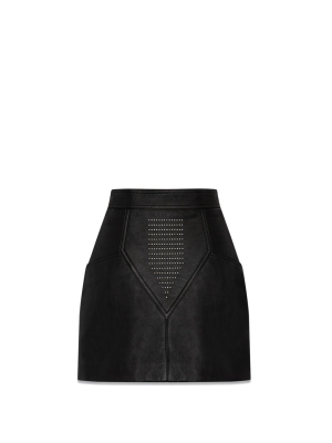 Saint Laurent Studded Mini Skirt