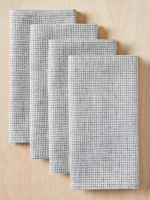 Mini Check Napkins (set Of 4)