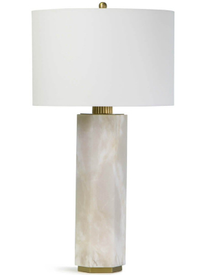 Gear Table Lamp, Alabaster