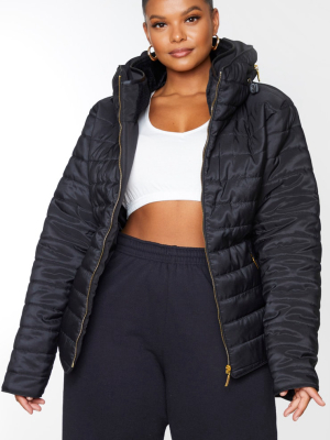 Plus Mara Black Puffer Jacket