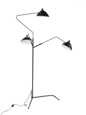 Mid Century Three-arm Mfl-3 Standing Floor Lamp