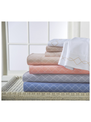 Revina Print And Embroidered Microfiber Bonus Sheet Set