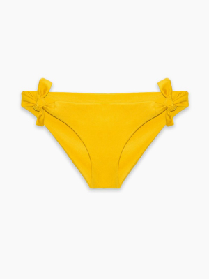 Gia Tie Side Bikini Bottom (curves) - Yellow