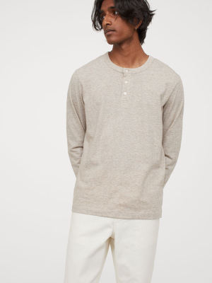 Cotton Henley Shirt